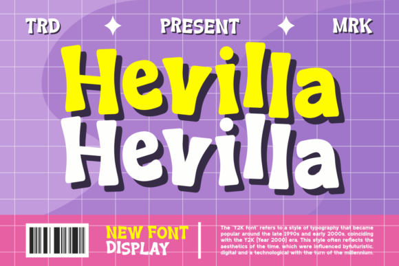 Hevilla: A Y2K Display Font for Modern Web Design