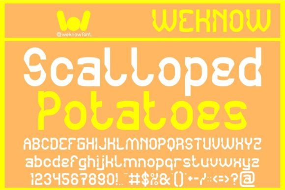 Scalloped Potatoes: A Playful Display Font for Creative Design