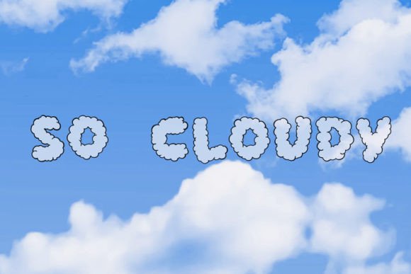 So Cloudy: A Playful Display Font for Creative Projects